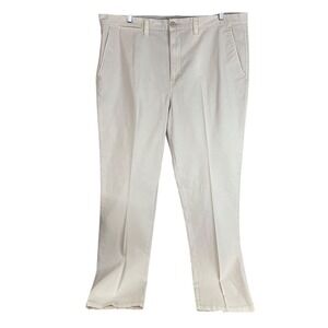 Carbon 2‎ Cobalt Mens Khaki Chino Pants 40x32 Beige Flat Front Stretch *read